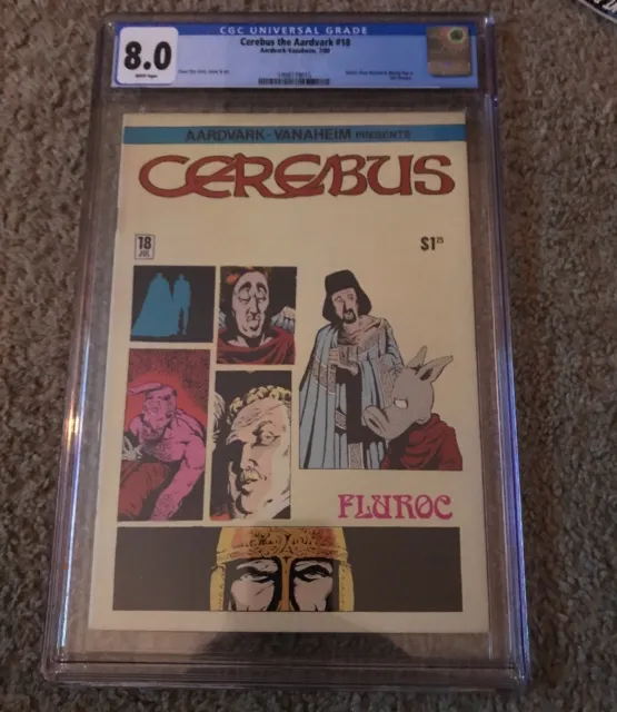 CEREBUS THE AARDVARK #18 RARE CGC 8.0 See My Other GRADED COMICS!!