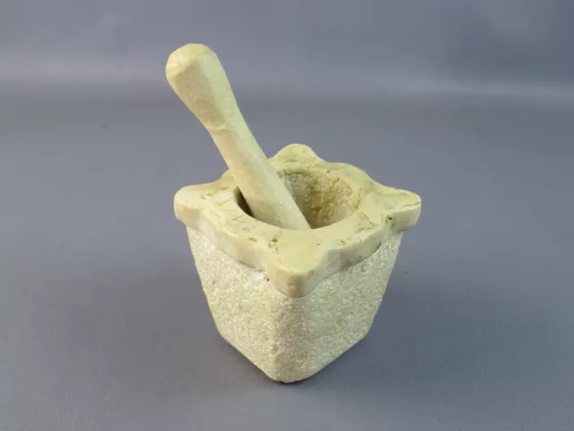 Mortero E Maja En Mármol para Salsas E Pesto Vintage Made IN Italy