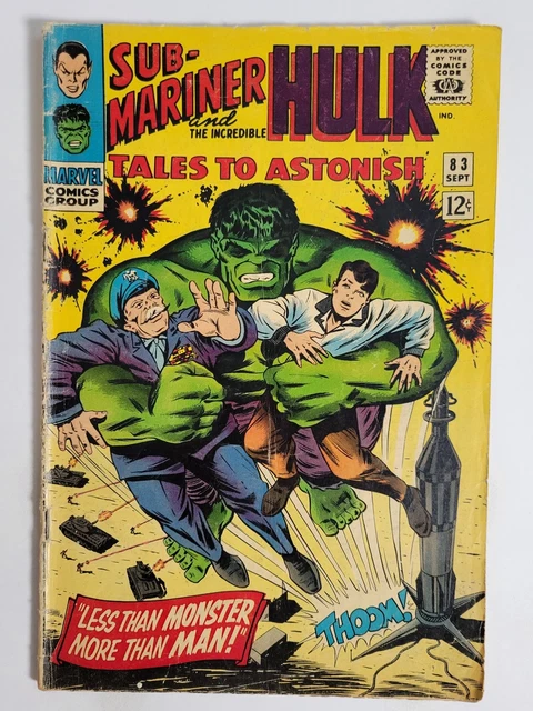 TALES to ASTONISH #83 (GD+) 1966 SUB-MARINER! INCREDIBLE HULK! SILVER AGE MARVEL