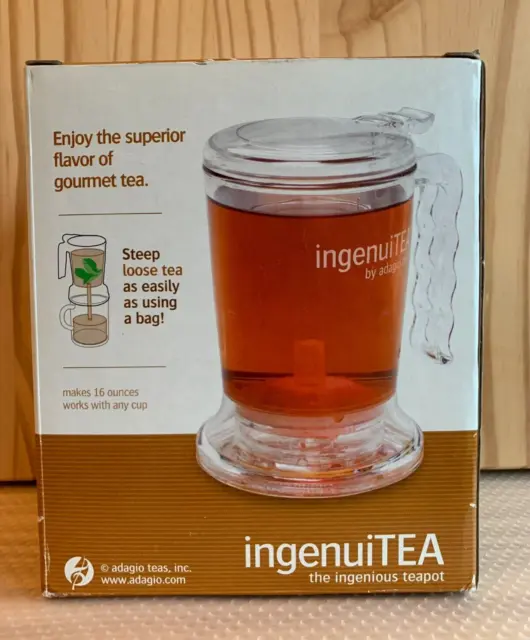Adagio Teas IngenuiTEA Loose Leaf Tea Infuser Teapot 16 oz BPA-Free