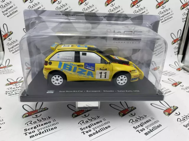 Die Cast " Seat Ibiza Kit Car - Rovanpera - Safari Rally 1998 " Scala 1/24