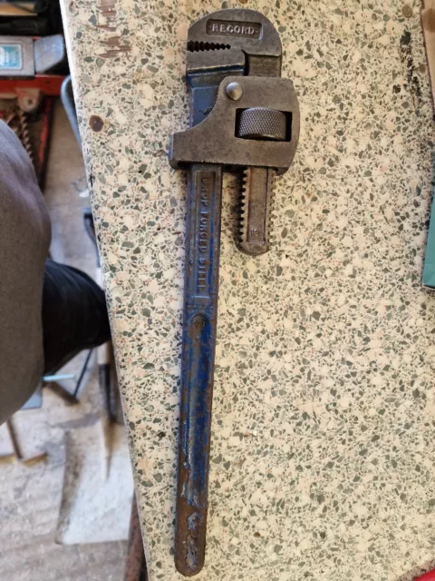 Llave de tubo vintage Record Stillsons de 18" pulgadas Stilsons buen estado usada