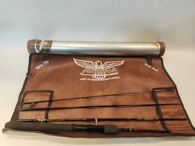 Fenwick Voyager E70SF-4 travel/pack 5-piece fiberglass spin/fly rod w tube