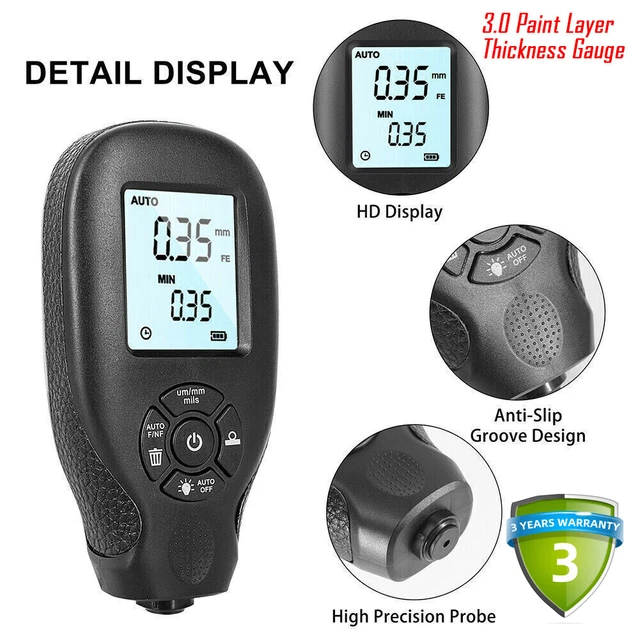 PAINT COATING THICKNESS Tester Auto Measuring Gauge Meter Kit HW-300