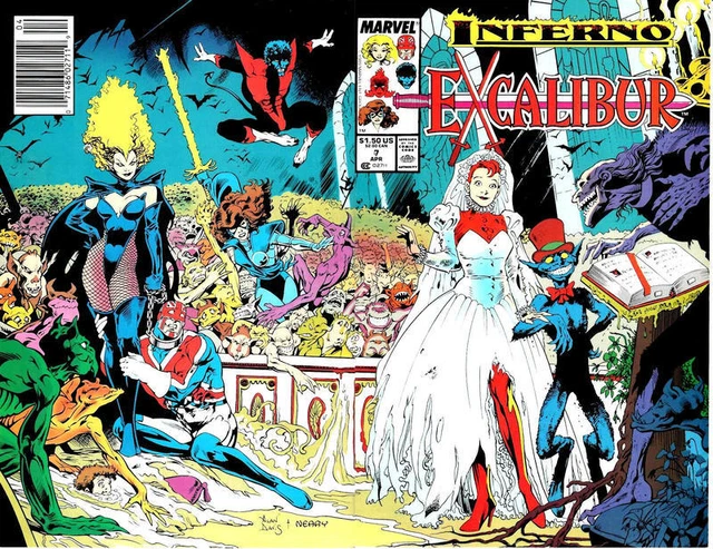 Excalibur #7 (Newsstand) FN; Marvel | Chris Claremont X-Men Inferno - we combine