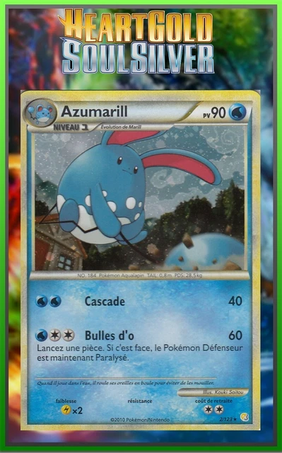 Azumarill Holo - HeartGold and SoulSilver - 2/123 - Carte Pokémon Française