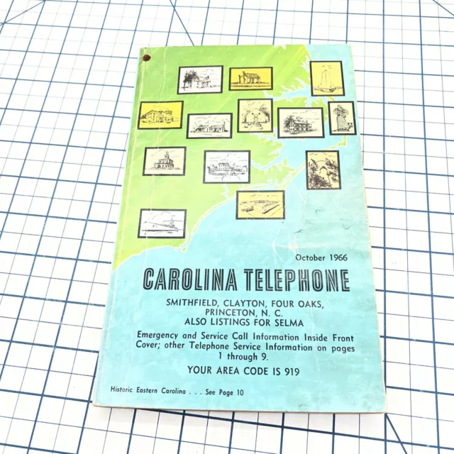 1966 Smithfield Clayton Selma North Carolina Nc Phone Book Genealogy Advertising