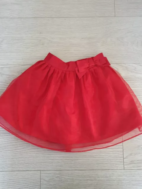 BNWOT Girls Red M&S - Autograph Party Skirt Age 2-3 Years