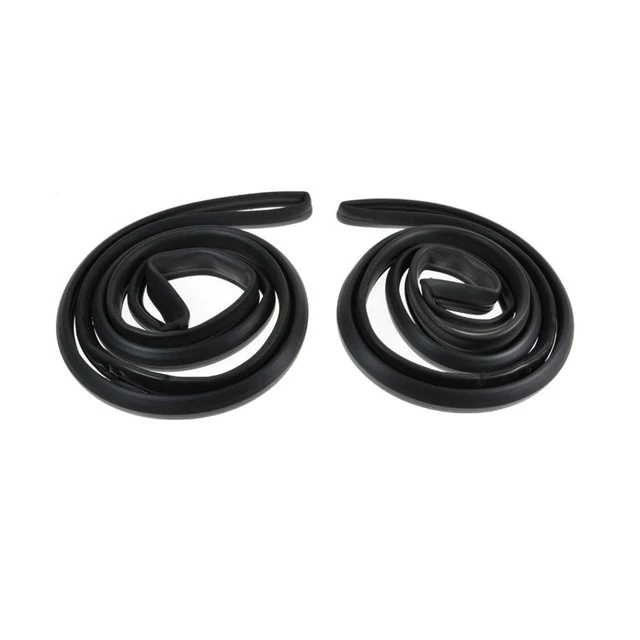 Front Door Seals Rubber Weatherstrip Pair Set for Pontiac Buick Chevy