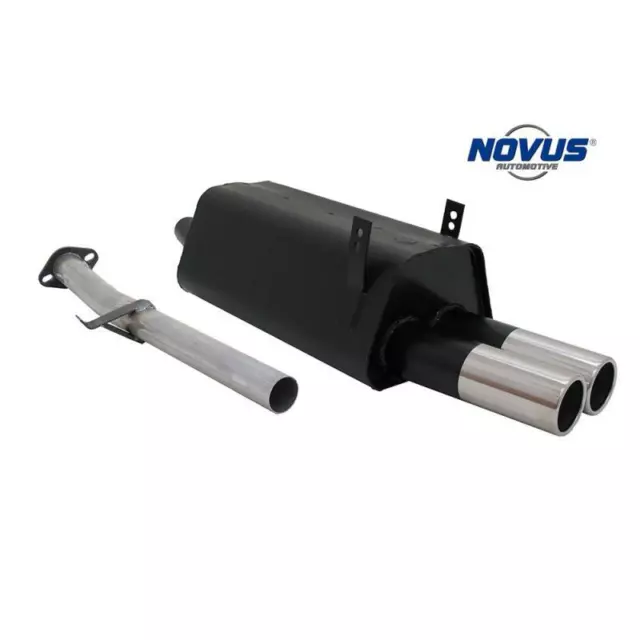 Novus Sport Auspuff  Endschalldämpfer 2x76 rund paßt für BMW E36 316i 318i neu