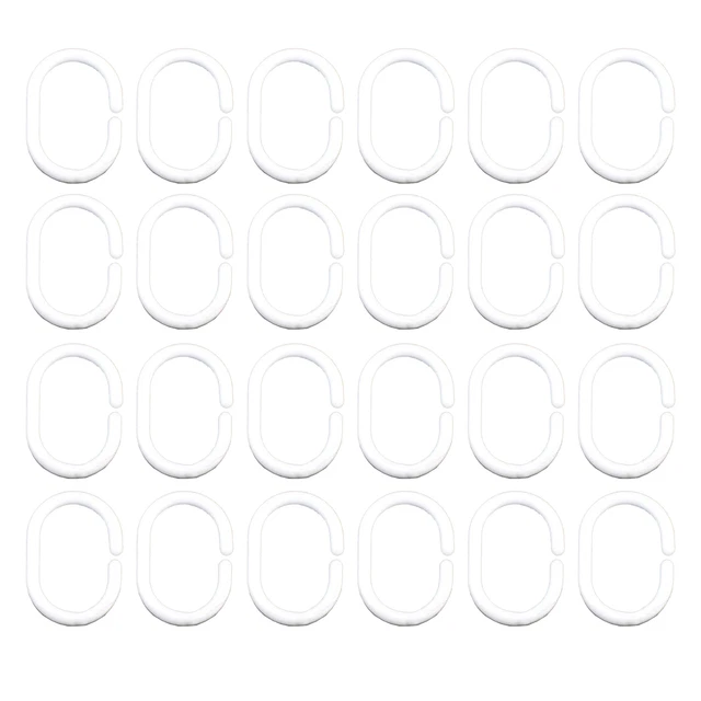 Hanging Hooks Replacement Shower Curtain Rings Universal Home C-shaped