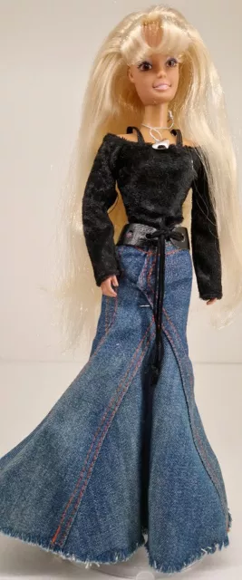 Busch KARINA Doll Basic blond im Outfit "Jeans-Party" - 1993