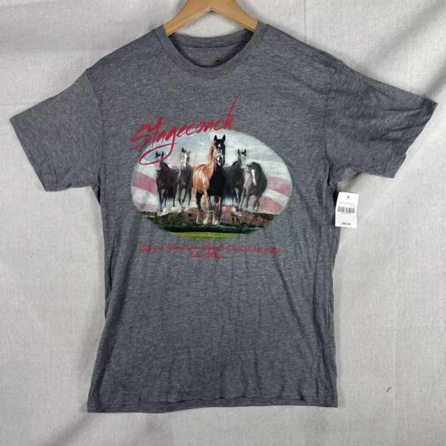 NWT Stage Coach California Country Music Festival T Shirt Gray Lightweight