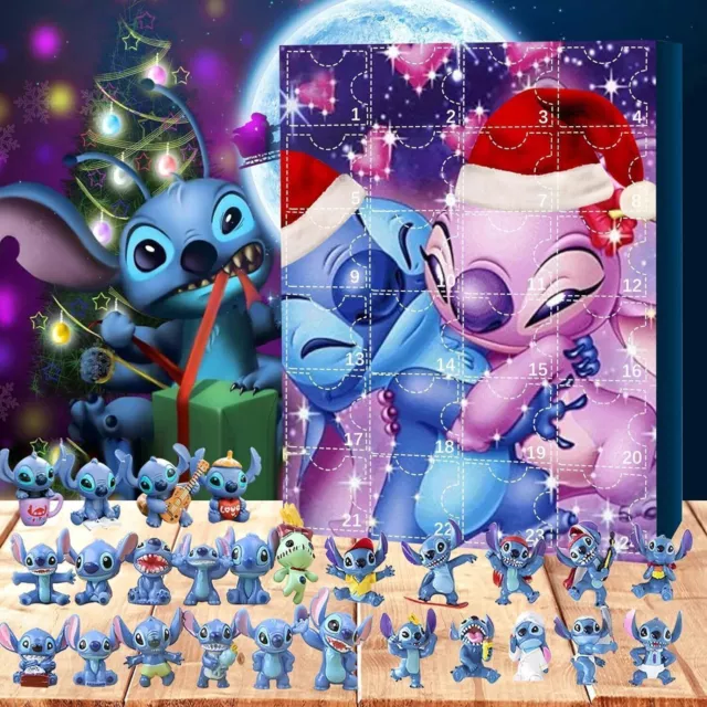 1x Christmas BlindBox Stitch Figure 24 Days Countdown Adventskalender Kids Gift