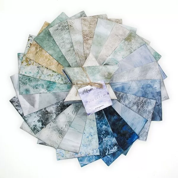 SEA SALT Batik Fat Quarter Bundle Quilt Fabric McKenna Ryan (22 Pc)