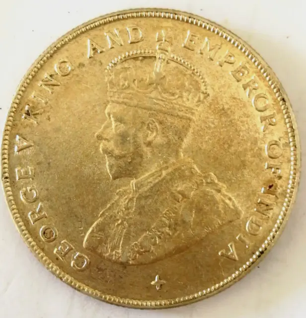 Straits Settlements GB 1919 king George V Silver Dollar KM# 33 - Unc