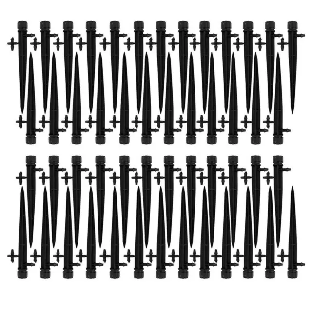 50Pack Adjustable Water Flow Irrigation Dripper Nozzle Stake Emitter Drip