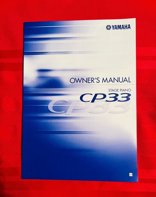YAMAHA ENGLISH MANUAL for CP33 Stage Piano Keyboard, MINTNEW 18.00