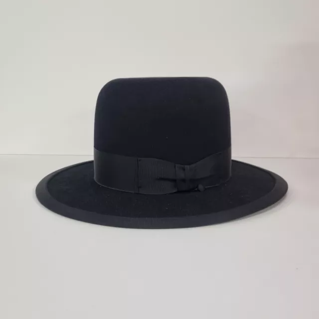 Fernandez Roche Sevilla Hat, Black Felt, Size 55 [UK 6 3/4]