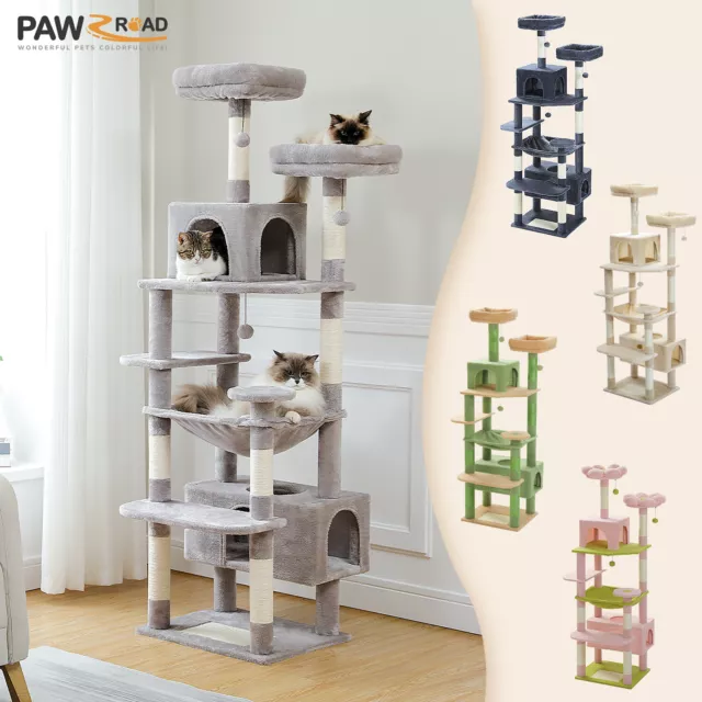 PAWZ Road Kratzbaum XXL Große Katzen Klein Stabil Katzenbaum Sisal Kletterbaum