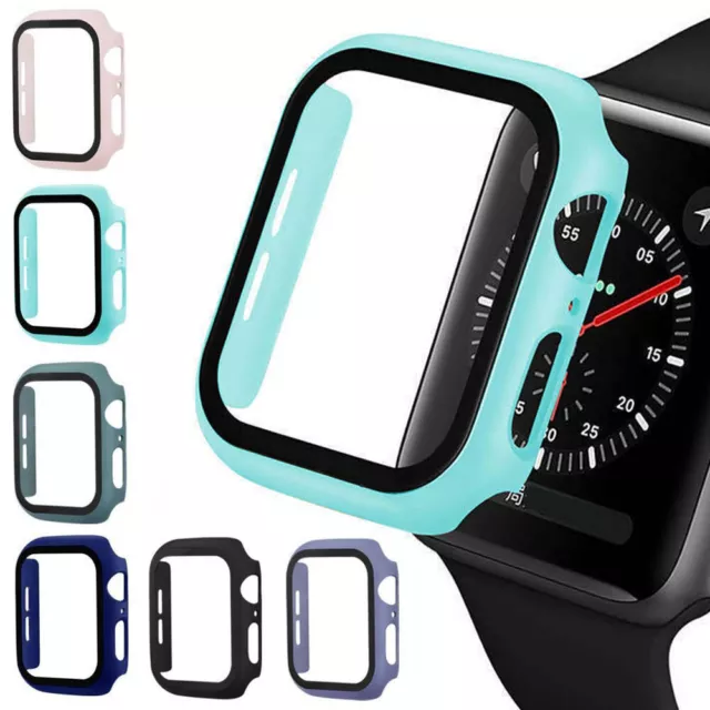 Estuche De Vidrio Para Apple Watch Series 1-8 40 41 44 45 49 Mm Cobertura De <