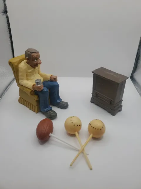 VINTAGE 1979 WILTON Cake Topper Retirement Old Man in Chair with