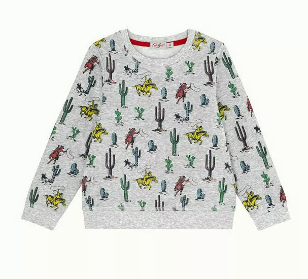 Felpa Oscar piccola Cath Kidston grigio deserto cowboy - prezzo di ricambio £30 2