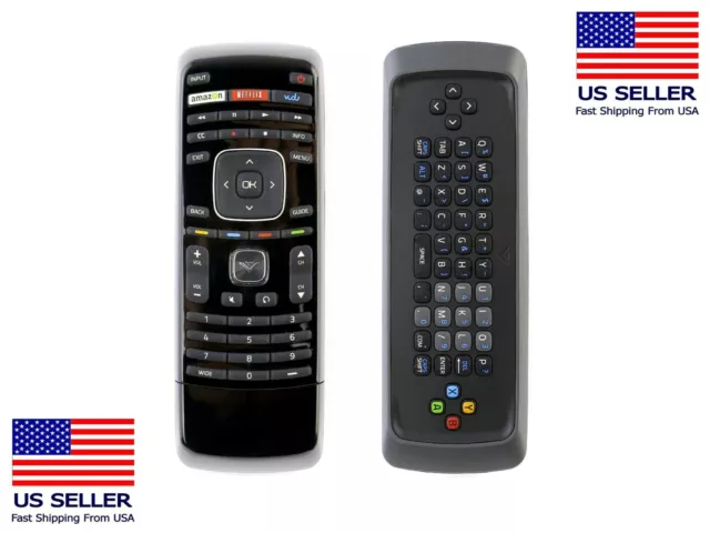 New XRT300 Qwerty Keyboard Remote Control with Vudu for VIZIO LCD LED Smart TV