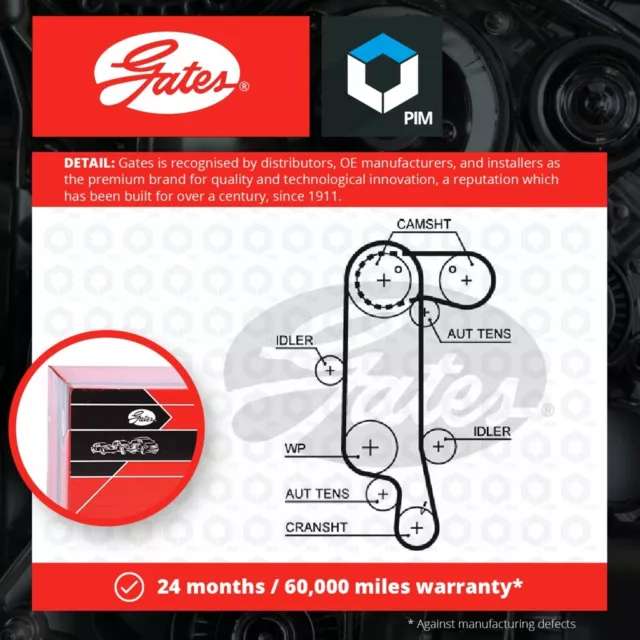 Timing Belt fits SEAT IBIZA 1.4 97 to 15 Gates 036109119AG 036109119Q 036109119M