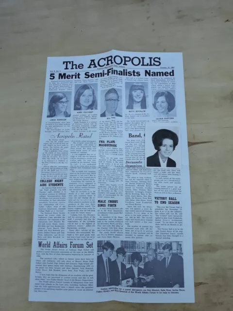 Periódico Gloria Santona 1967-THE Acrópolis Andrean-High School Gary Indiana LQ