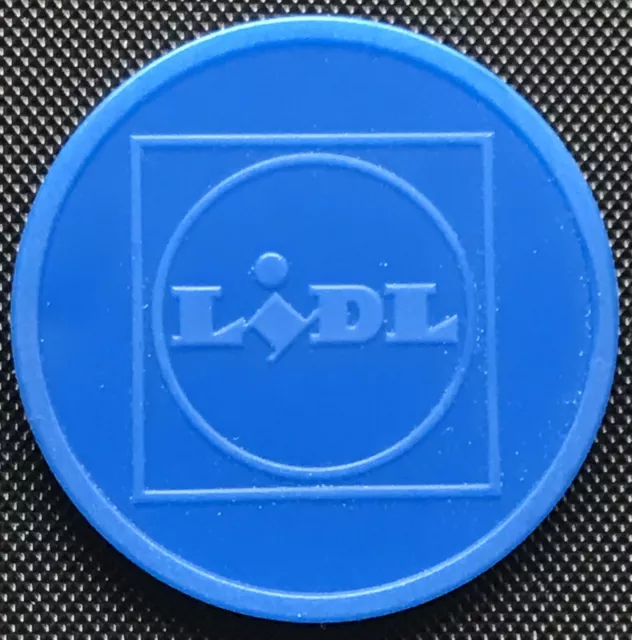 LIDL LOGO- EINKAUFSWAGENCHIP EKW CHIP Plastik Blau Nr. 24 EUR 1,00 -  PicClick DE