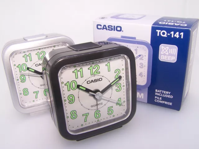 Reloj Despertador CASIO TQ-141 Original - Para viaje mesilla de noche