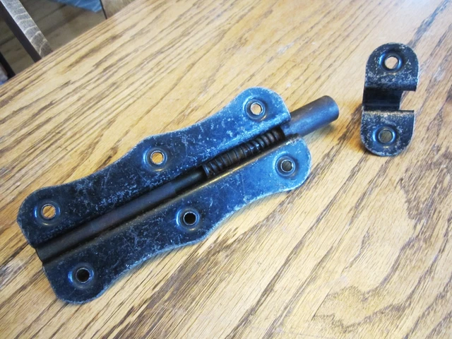 HUGE! Cast Iron Industrial Commercial Door Latch Large Barn Spring Loaded Lock 4