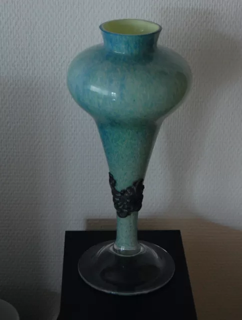 WMF Ikora Glasvase Vase Jugendstil Metallmontur Medusa RAR