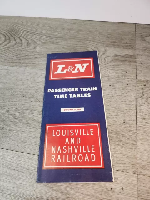 Louisville & Nashville Railroad L&N Passenger Train Time Tables October 30 1966