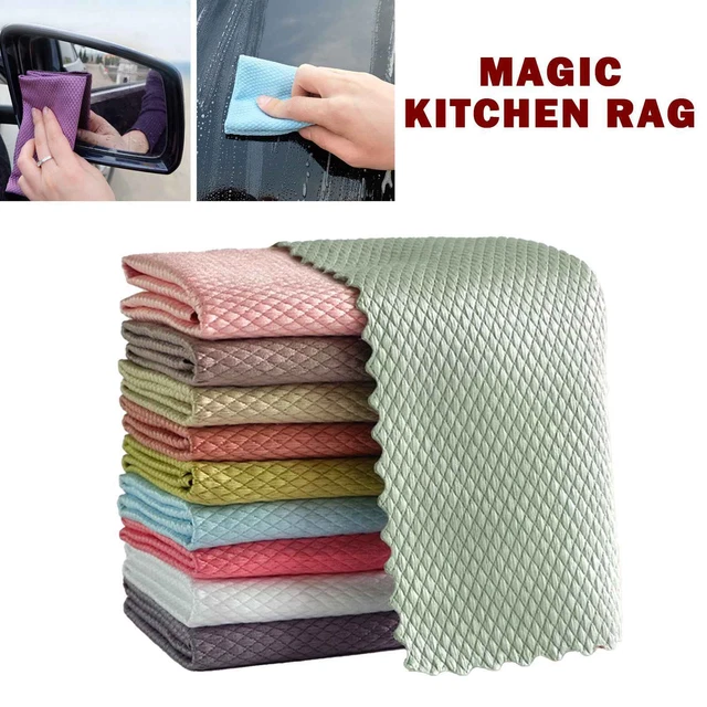 NanoScale Streak-Free Miracle Cleaning Cloths Magic Kitchen Rag ReusableqK