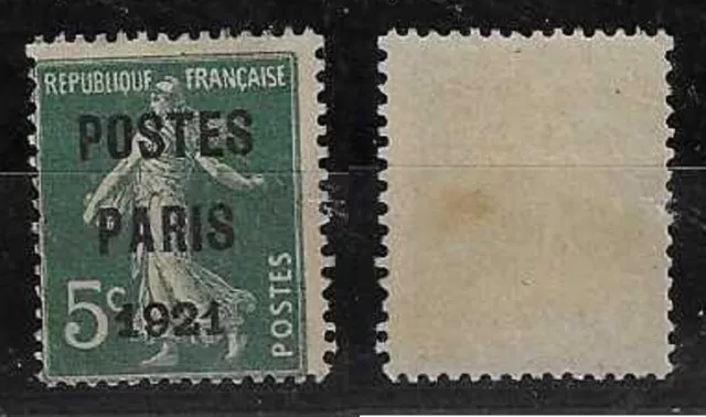 Timbre France sans gomme - Préoblitéré N° 26 - côte 85 €