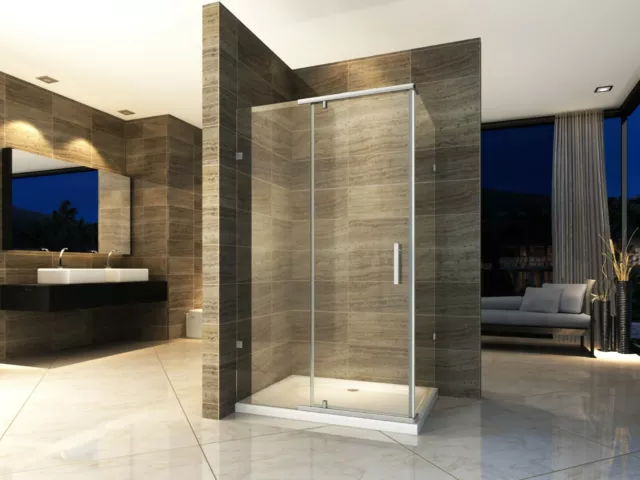 Mosta Frameless Pivot Door Shower Screen 800-1200x1950mm