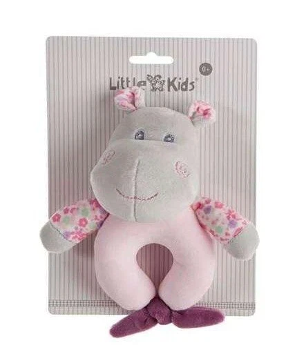 Rassel Baby Zahnstange für Kind Zahnen Ringe Tier Nilpferd Spielzeug 15 cm 0m +