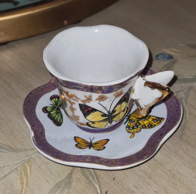 Butterfly Tea Cup Set / Formalities by Baun Bros Teacup with Saucer