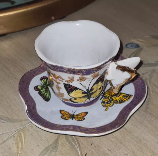 Butterfly Tea Cup Set / Formalities by Baun Bros Teacup with Saucer