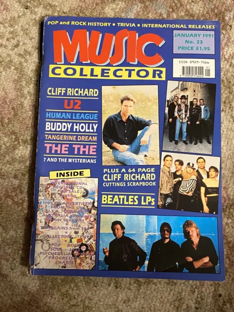 Music Collector Magazine Jan 91 - incl. 64 pages of Cliff Richard cuttings *Rare