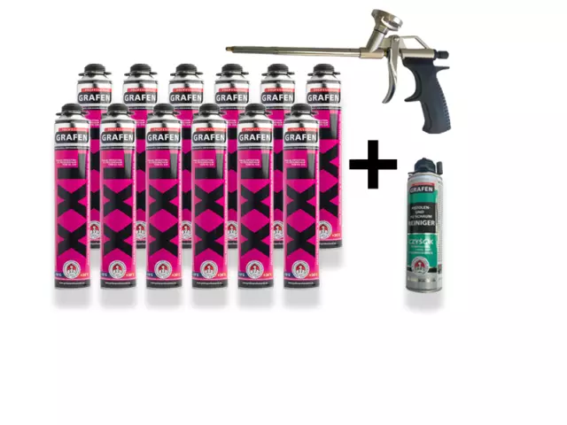 SET schiuma per pistola schiuma di montaggio 875 ml pistola detergente schiuma!