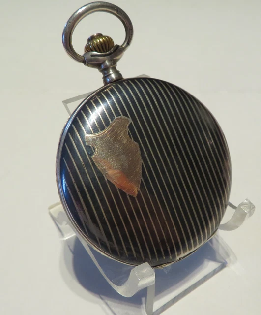 MONTRE ANCIENNE GOUSSET Savonnette Havila Argent Nielle Ancre