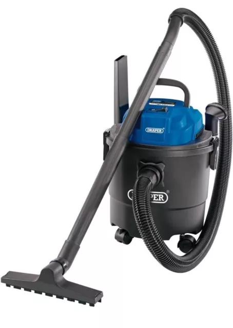 Draper Vacuum Cleaner 15L 1250W 230V Wet & Dry Car Valet Home Carpet Clean 90107