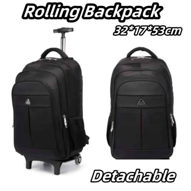 Business Trolley Bag Rolling Backpack Laptop Travel Backpack with Wheels