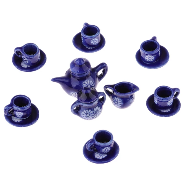 Dollhouse 15 teiliges Kaffee Tee Set aus Porzellan