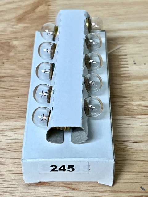 Bombillas de repuesto #245 CAJA de 10 para la mayoría de los visores estéreo iluminados vintage
