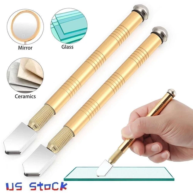 New 2Pcs Professional Glass Cutter Metal Carbide Precision Anti-Skid Cutting Too