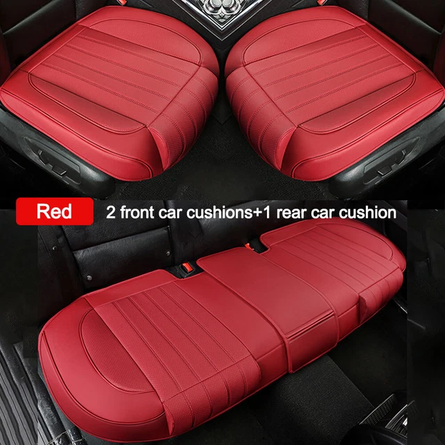 5 Seats Car Seat Covers Full Set PU Leather Front Rear Back Padded Mat Universal